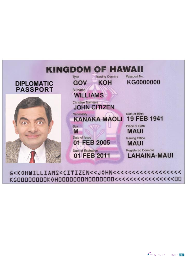 Download HAWAII visa Photoshop template